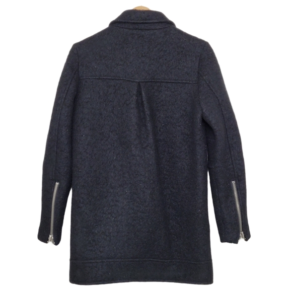 TOPSHOP Women's Coat Oversize Wool Zip Up Size 6 - Picture 3 of 12